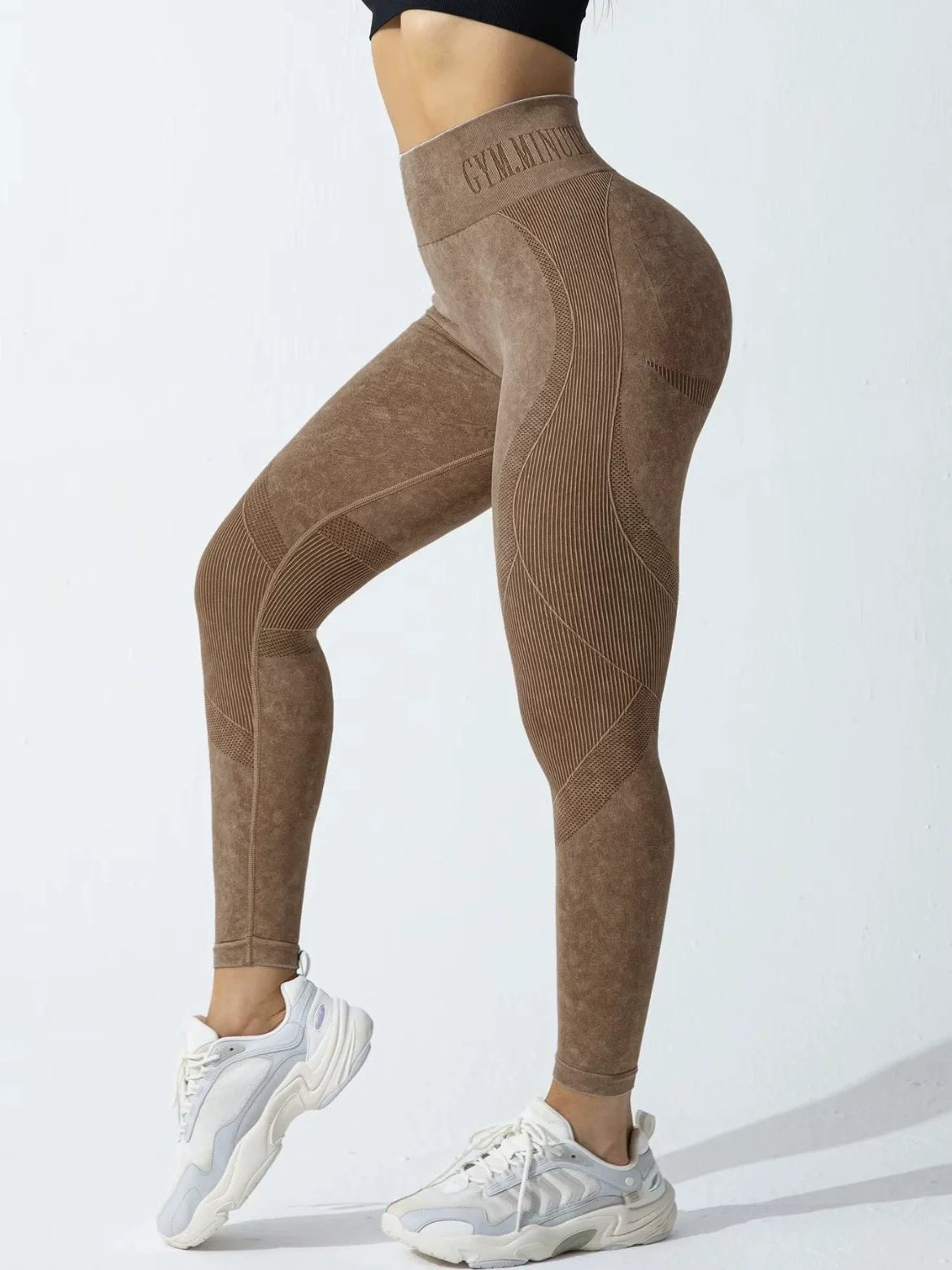 Seamless High-Compression 'Sand Washed' Leggings - Jac Dancie